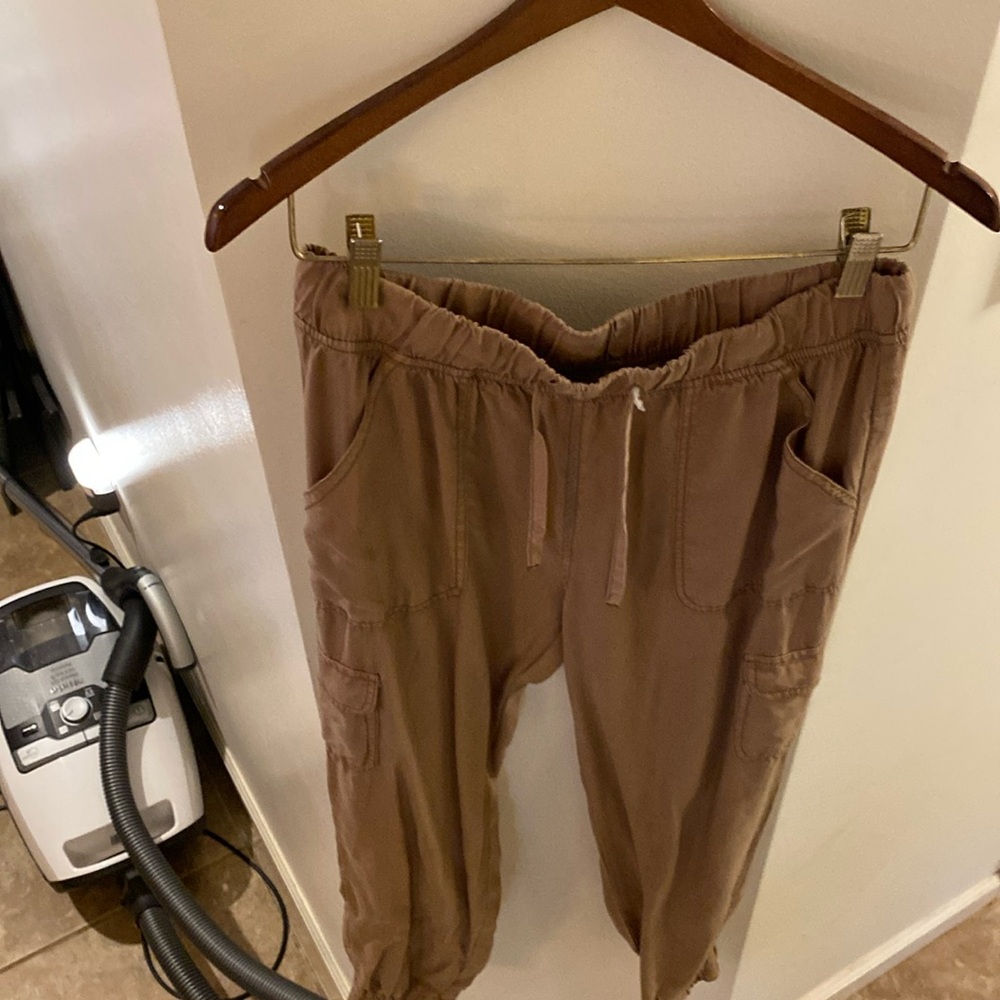 Brown cargo joggers